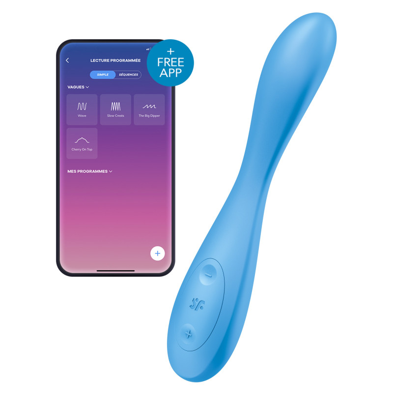 Satisfyer Vibro connecté G-SPOT FLEX 4+ Satisfyer 20cm Bleu